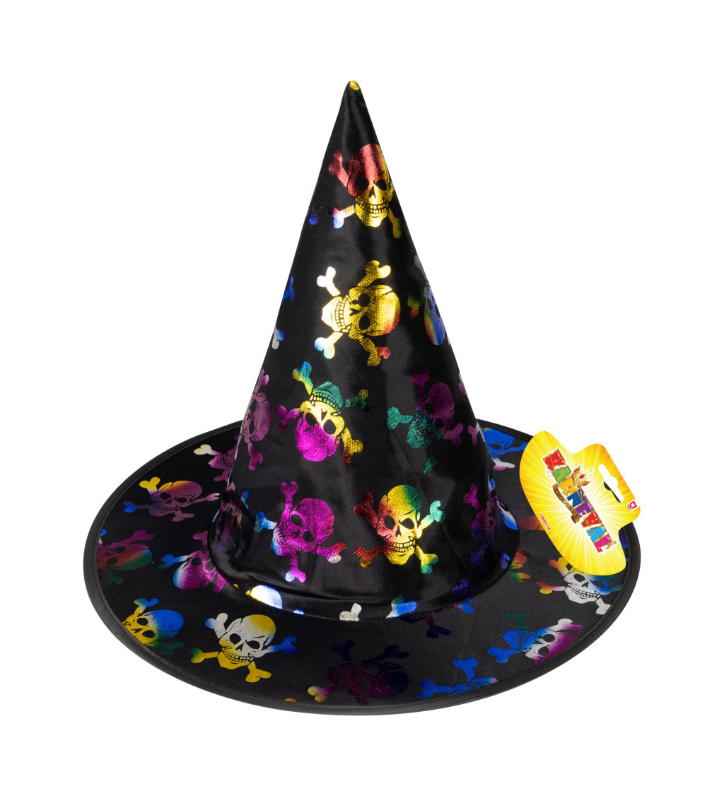 Dětský klobouk s barevnými lebkami