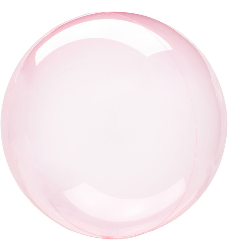 Průhledný - růžový balón