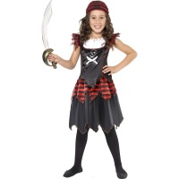 Dětský kostým Pirátka - černá