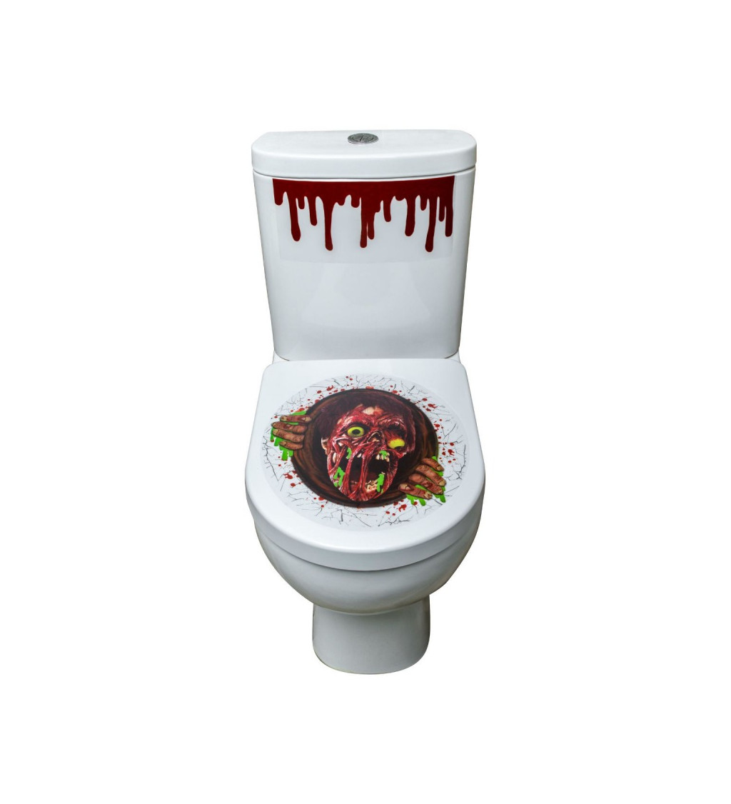 Polepy na WC - zombie