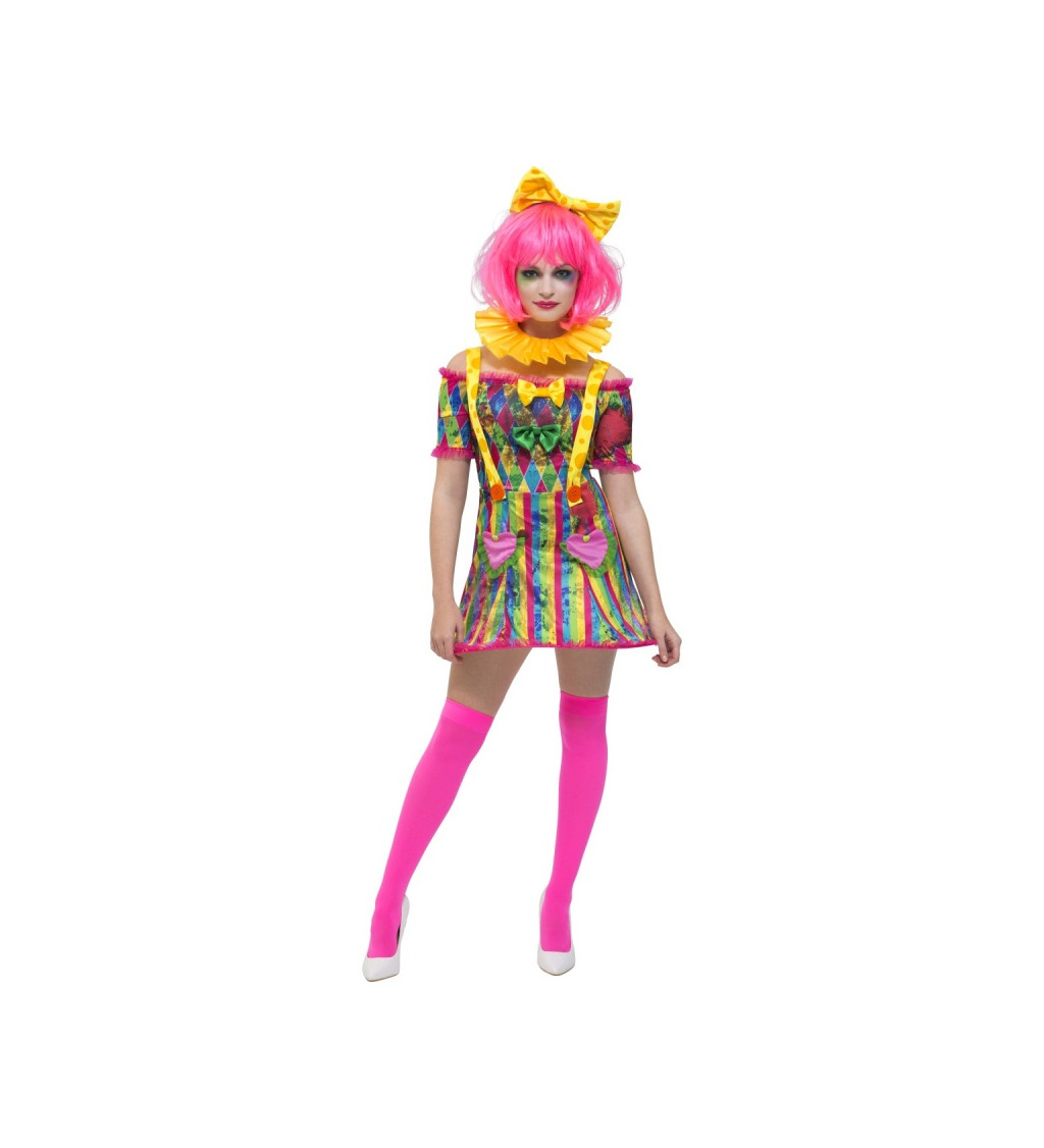 Dámský kostým klaunice - barevný