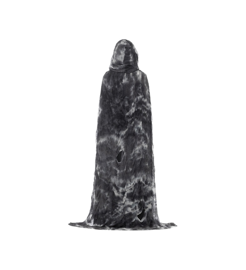 Strašidelný šedo-černý plášť