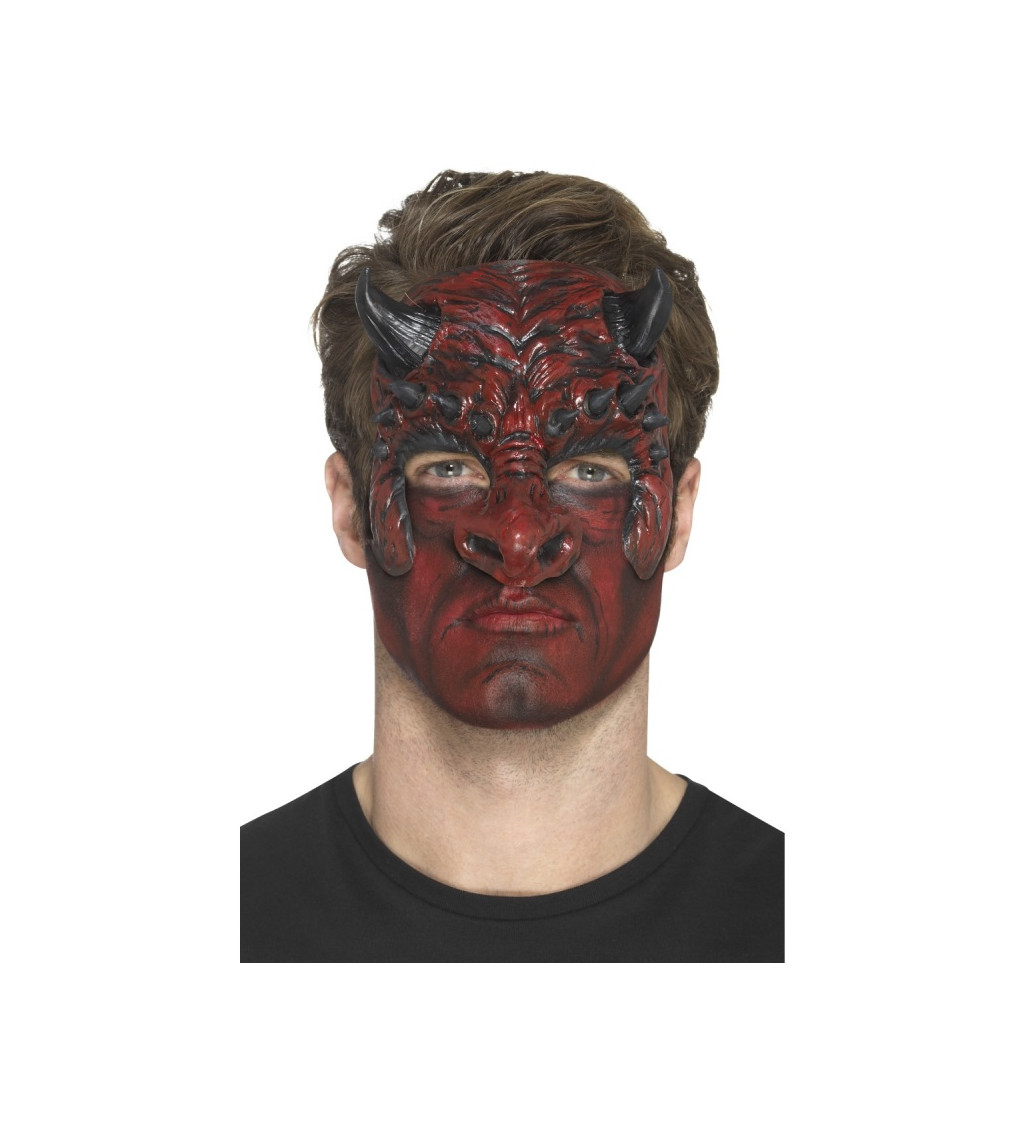 Maska ďábla na půl obličeje