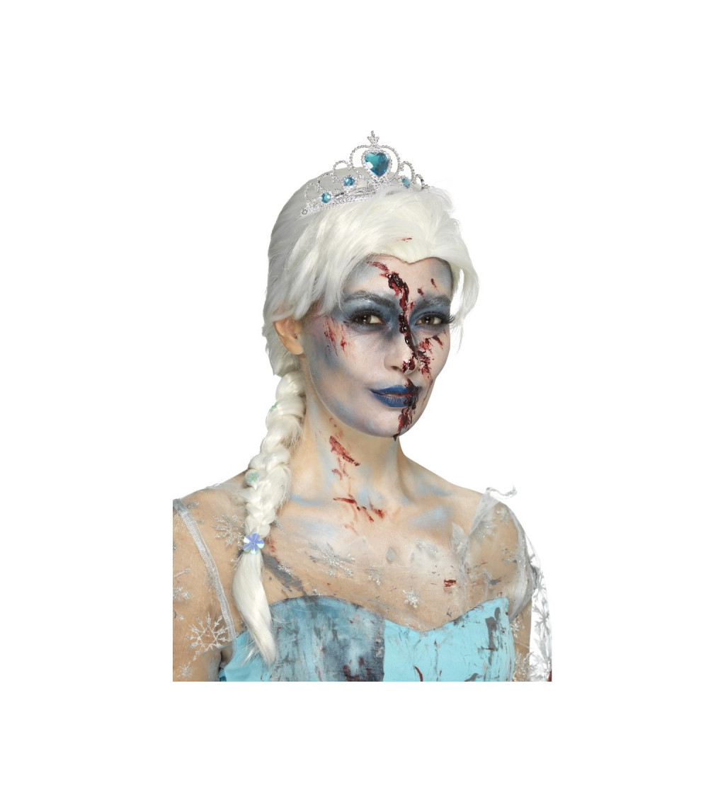 Dámská paruka Elsa z Frozen zombie