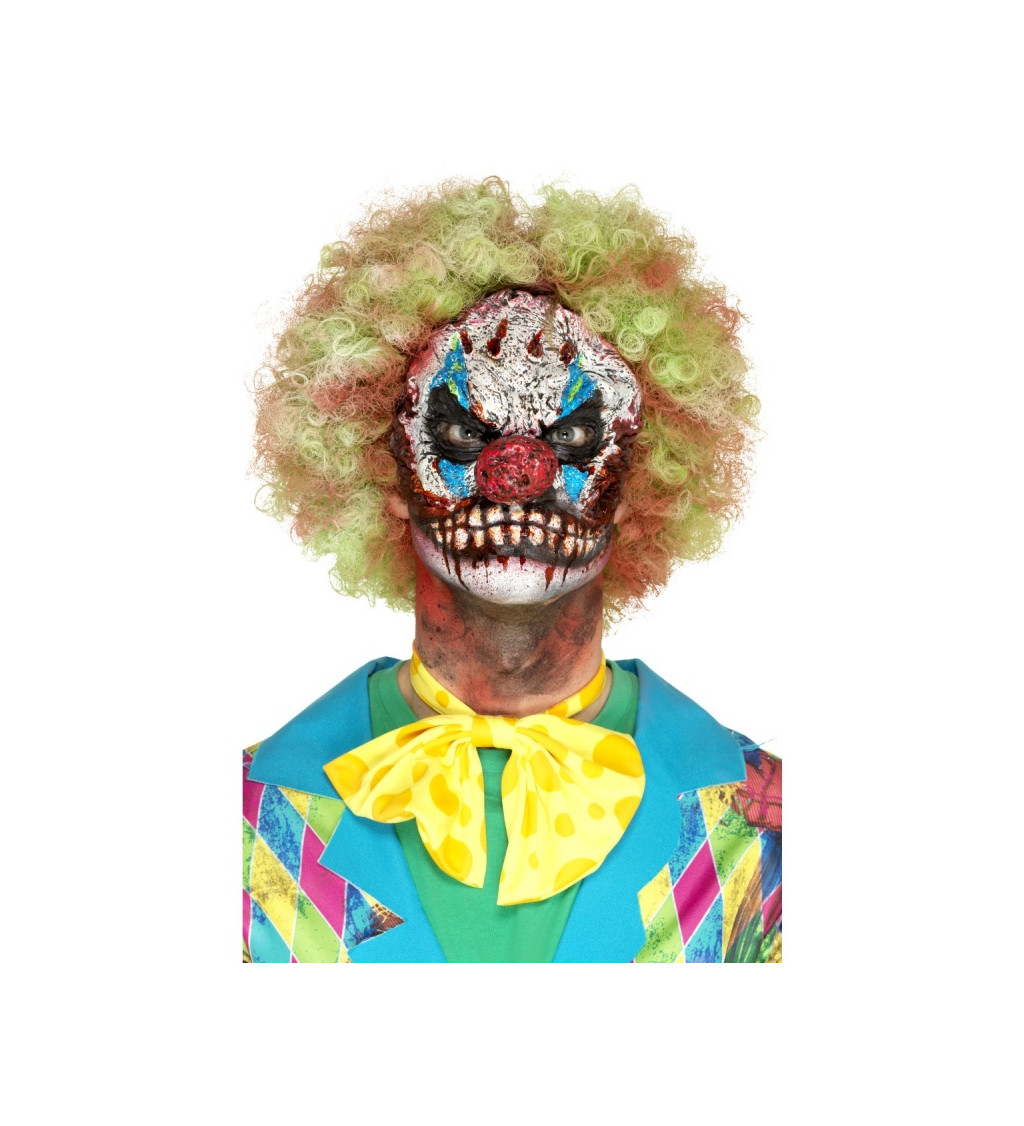 Nalepovací maska klauna na půlku obličeje