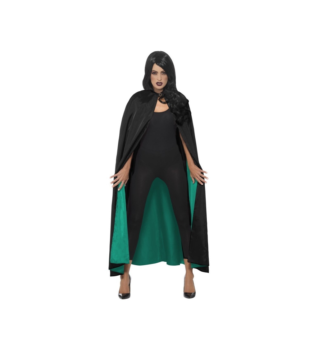 Zeleno-černý čarodějnický plášť