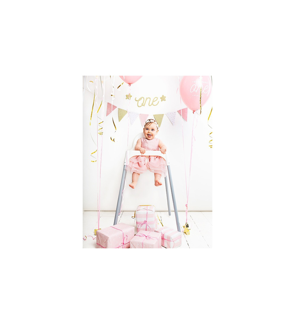 1. narozeniny - Růžový balónek Baby Pink