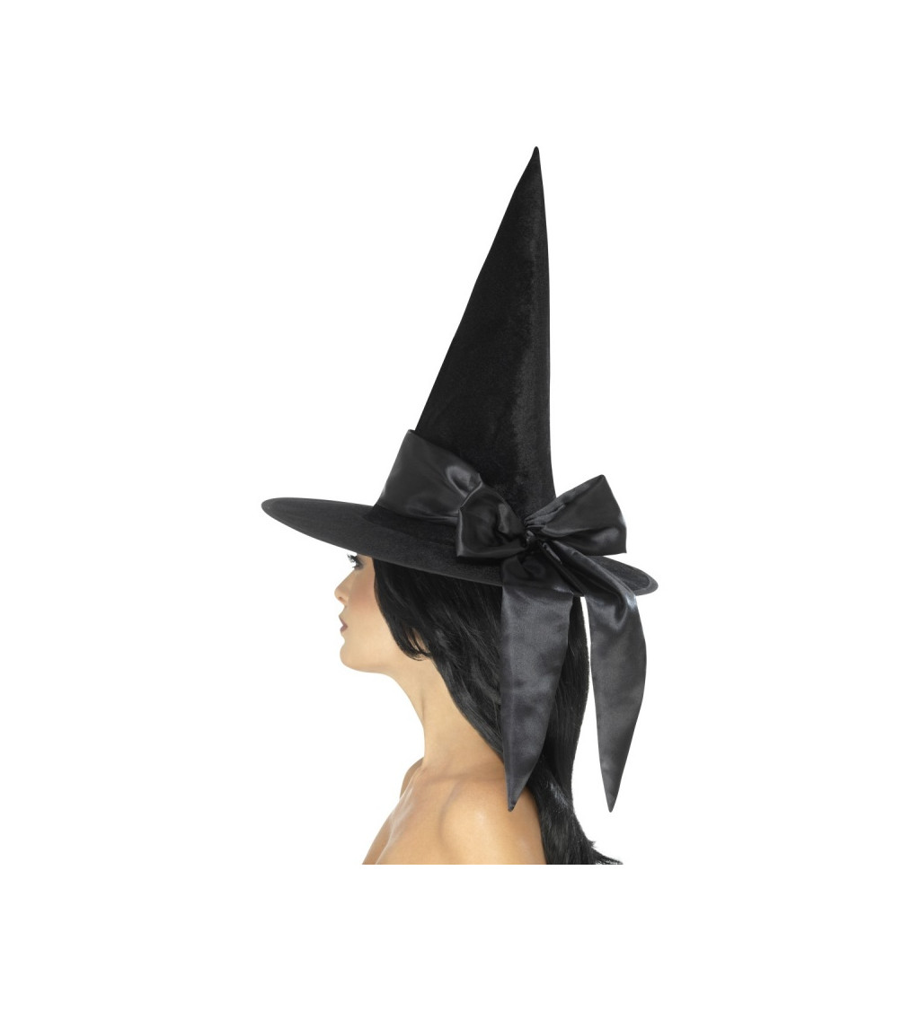 Čarodějnický klobouk s černou mašlí