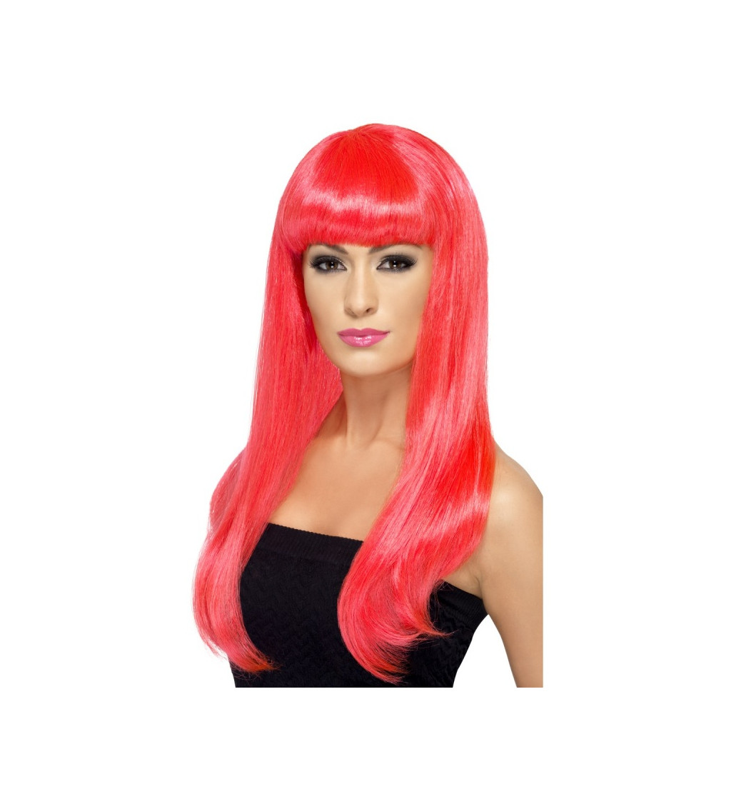 Dámská paruka Babelicious - neonově růžové vlasy