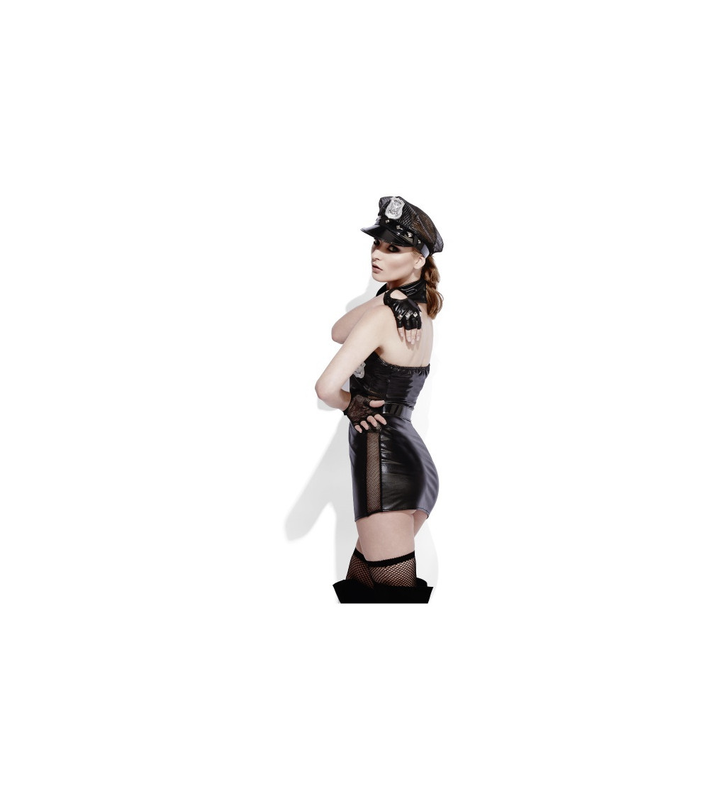 Dámský kostým Sexy policistka v černém latexu