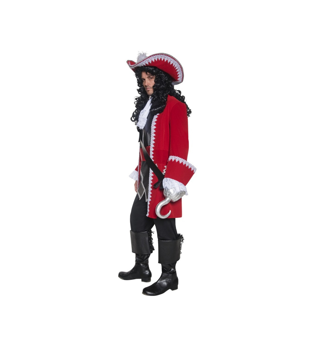 Pánský kostým Pirát Deluxe červený
