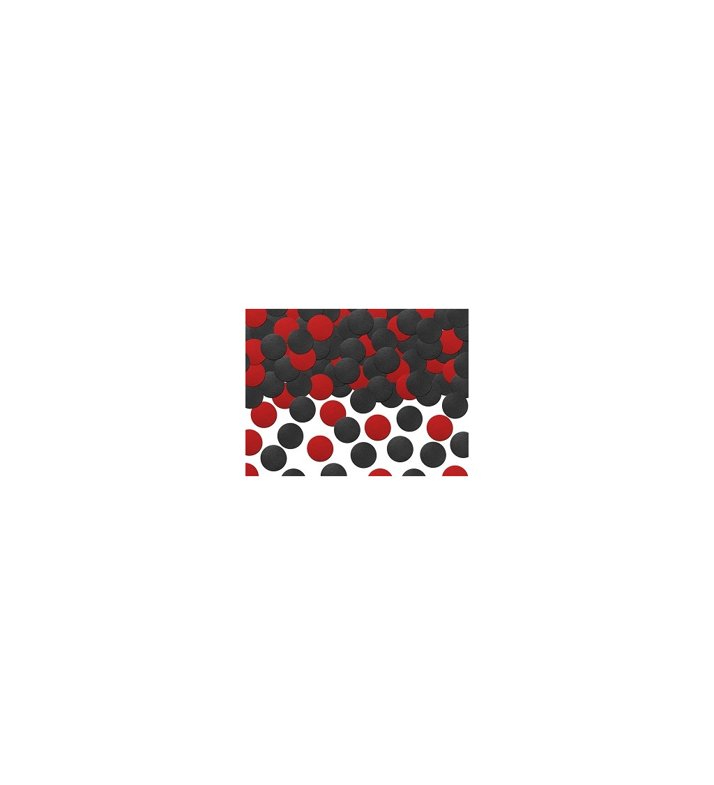 Konfety červeno-černé puntíky