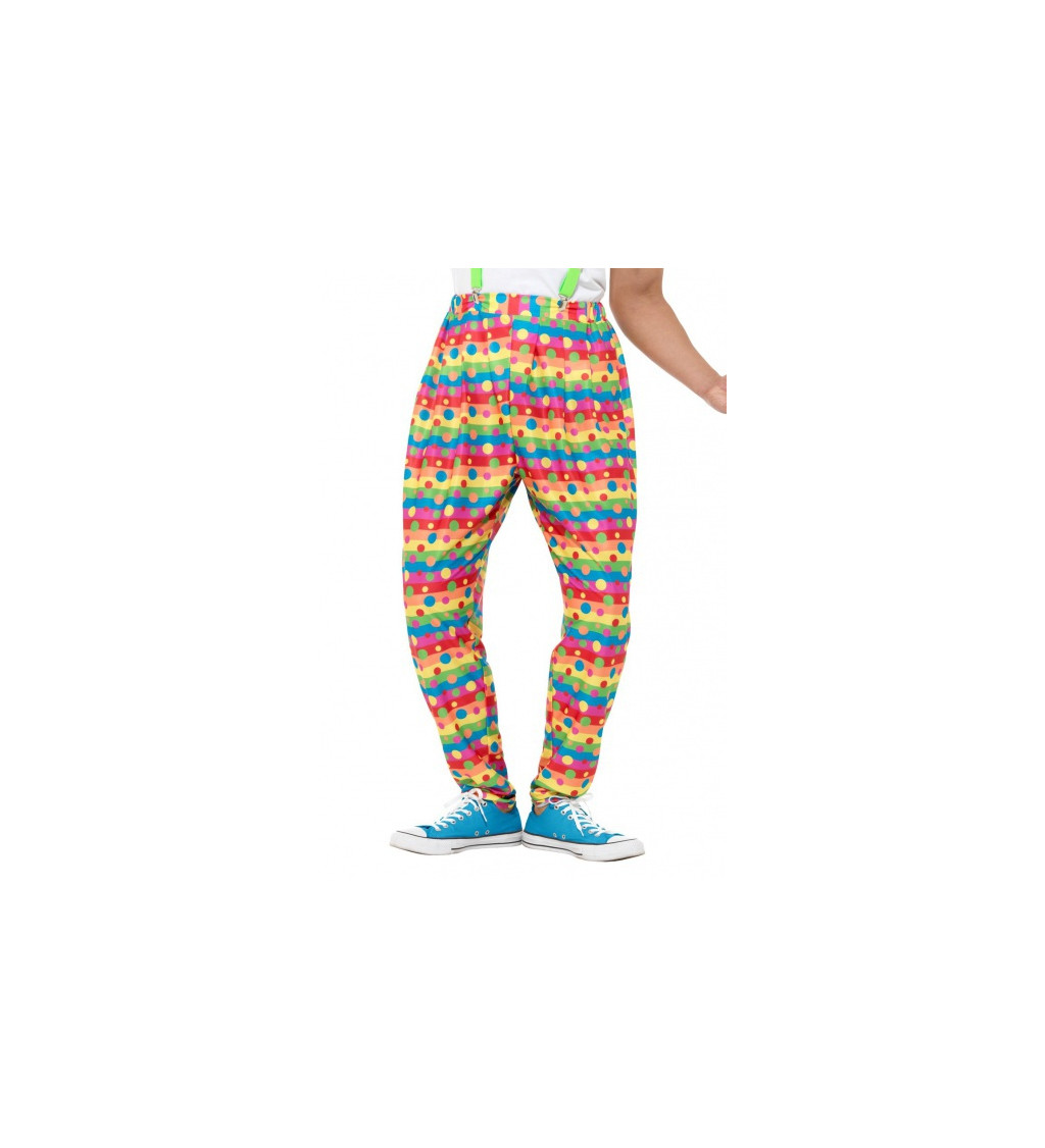 Neonové kalhoty - klaun