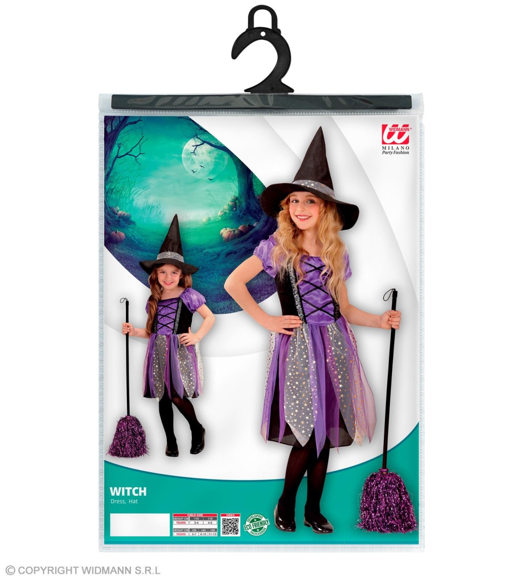 Fialová čarodějnice - dětský kostým
