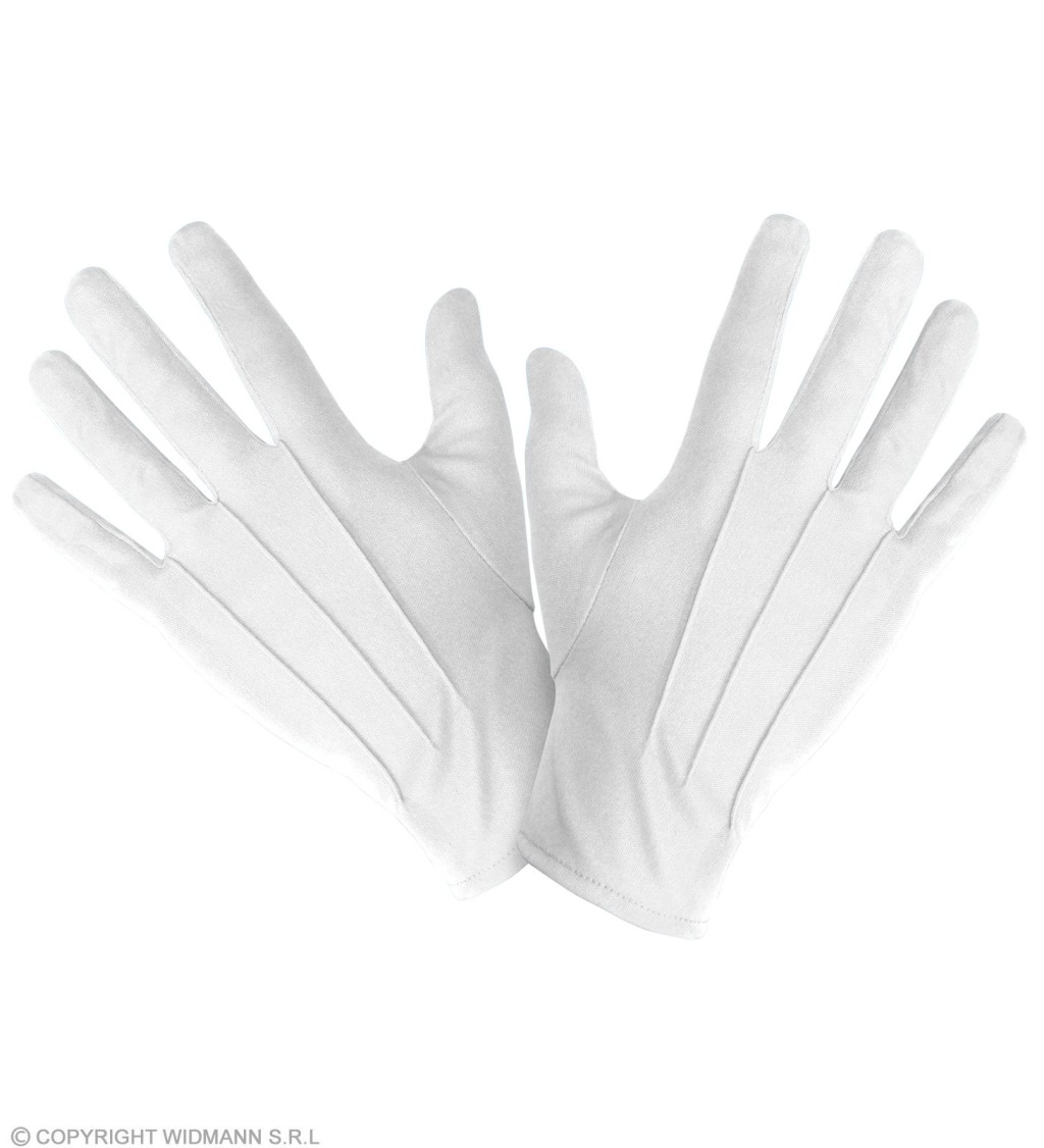 Bílé dámské elegantní rukavičky