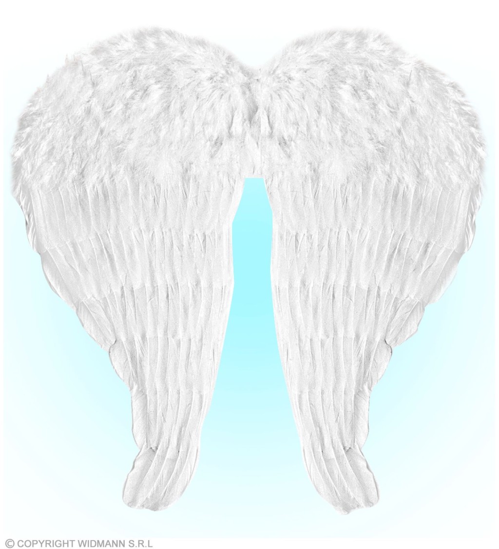Ohebná bílá maxi křídla