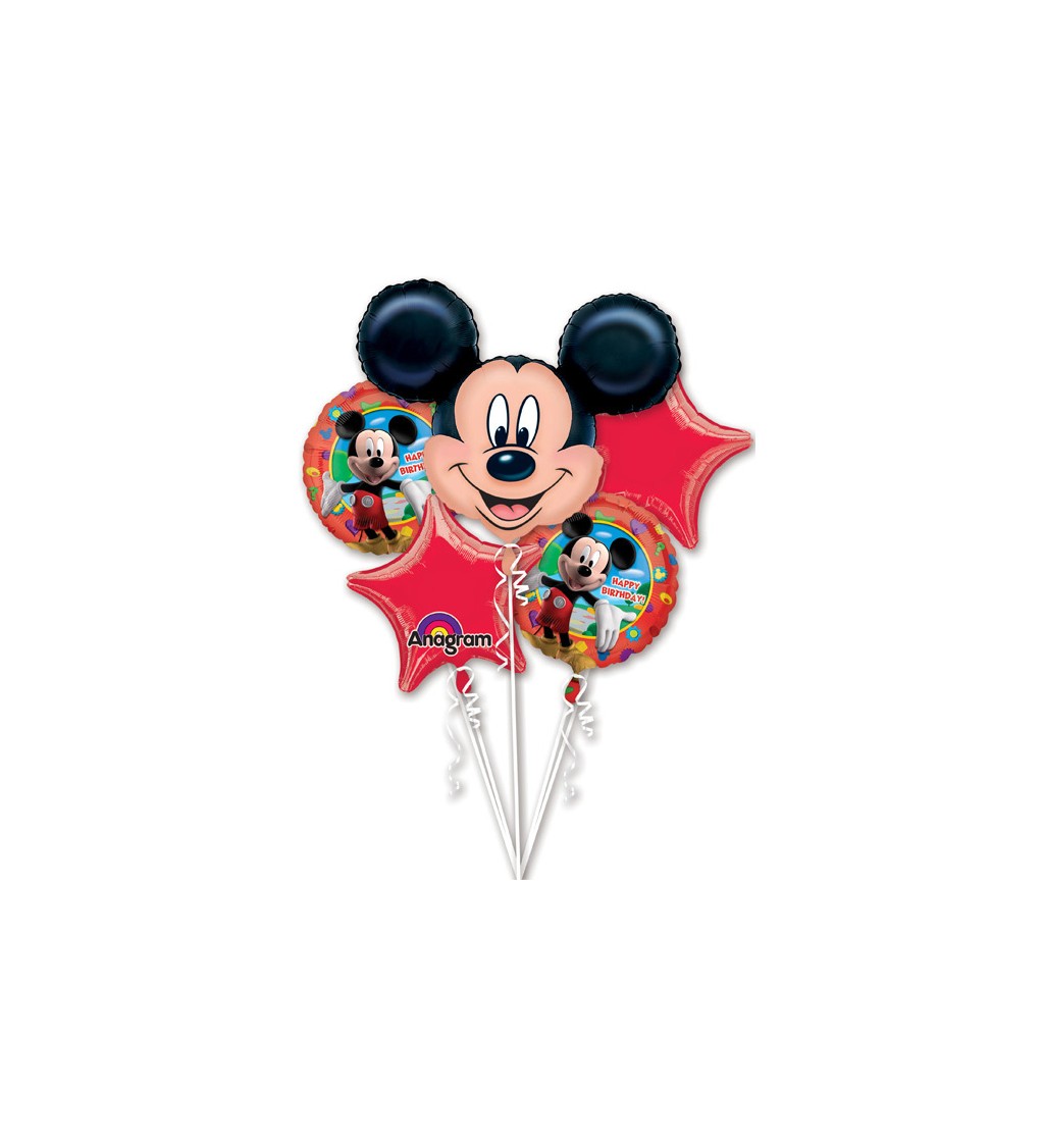 Fóliový balónek narozeninový Mickey Mouse sada