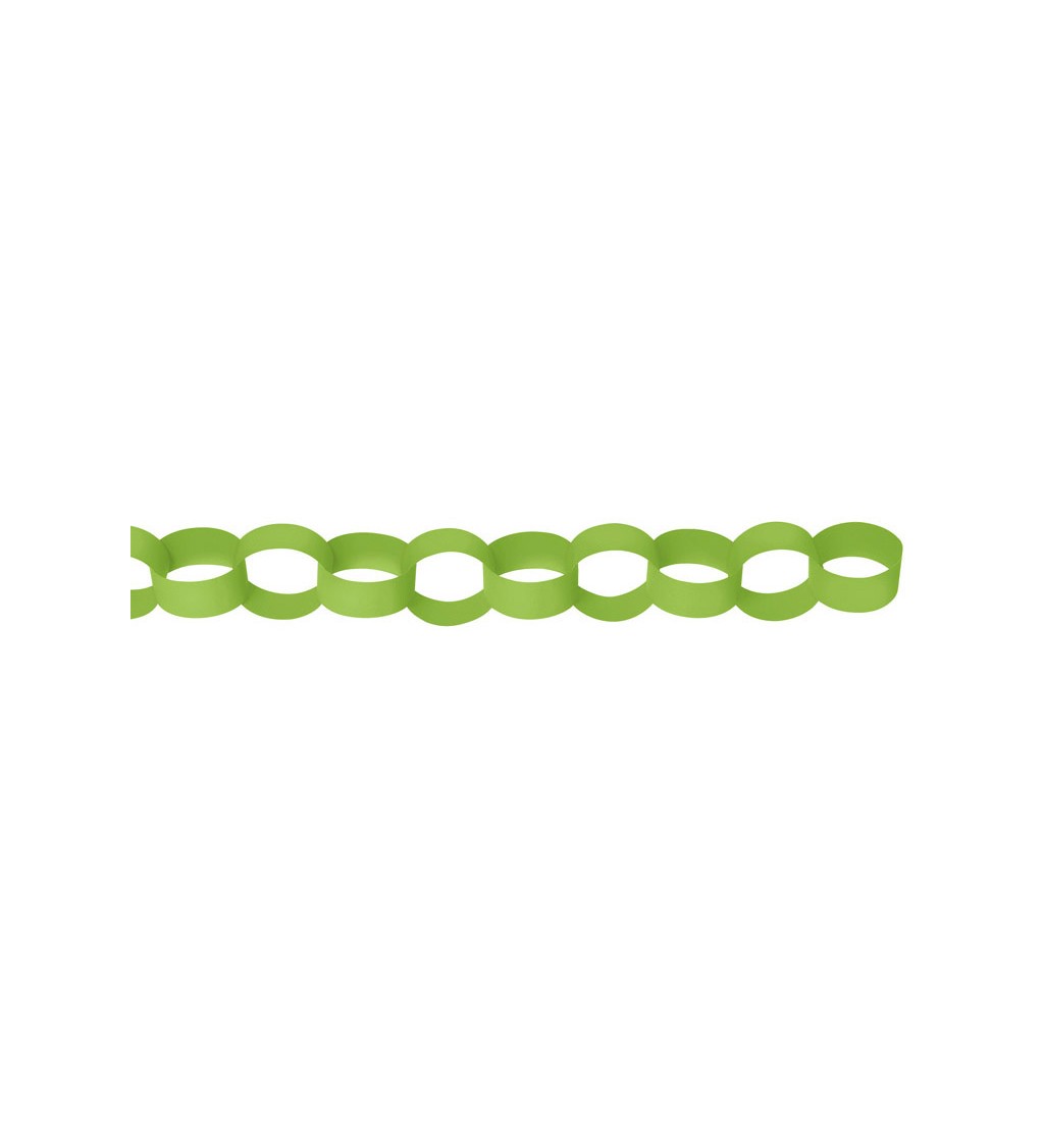 Girlanda - zelený řetěz kroužky