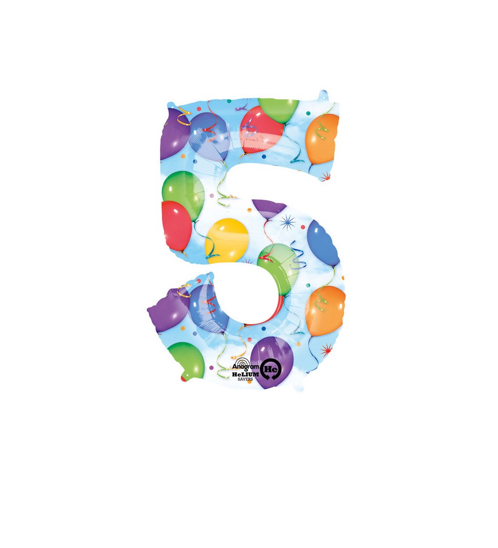 Fóliový balónek - Číslo 5