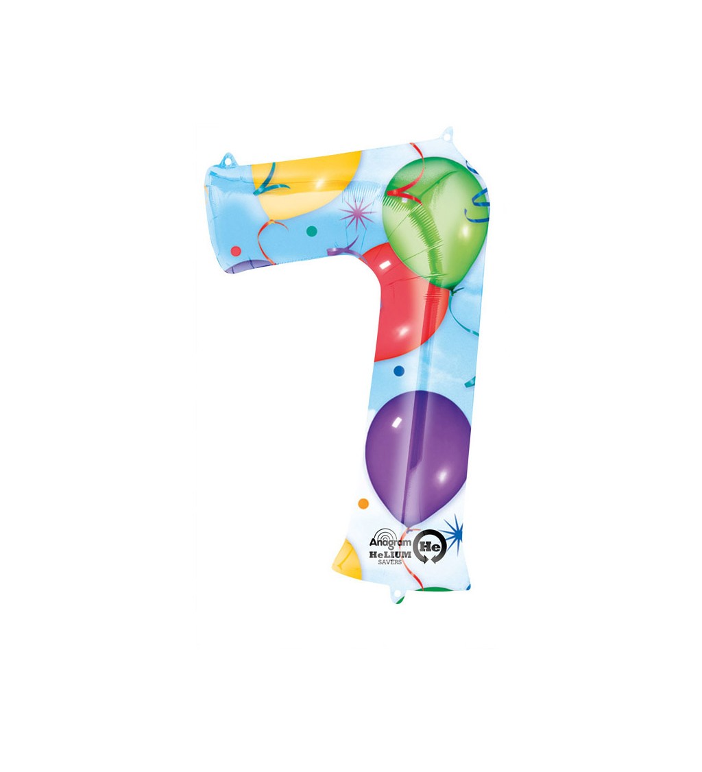 Fóliový balónek - Číslo 7