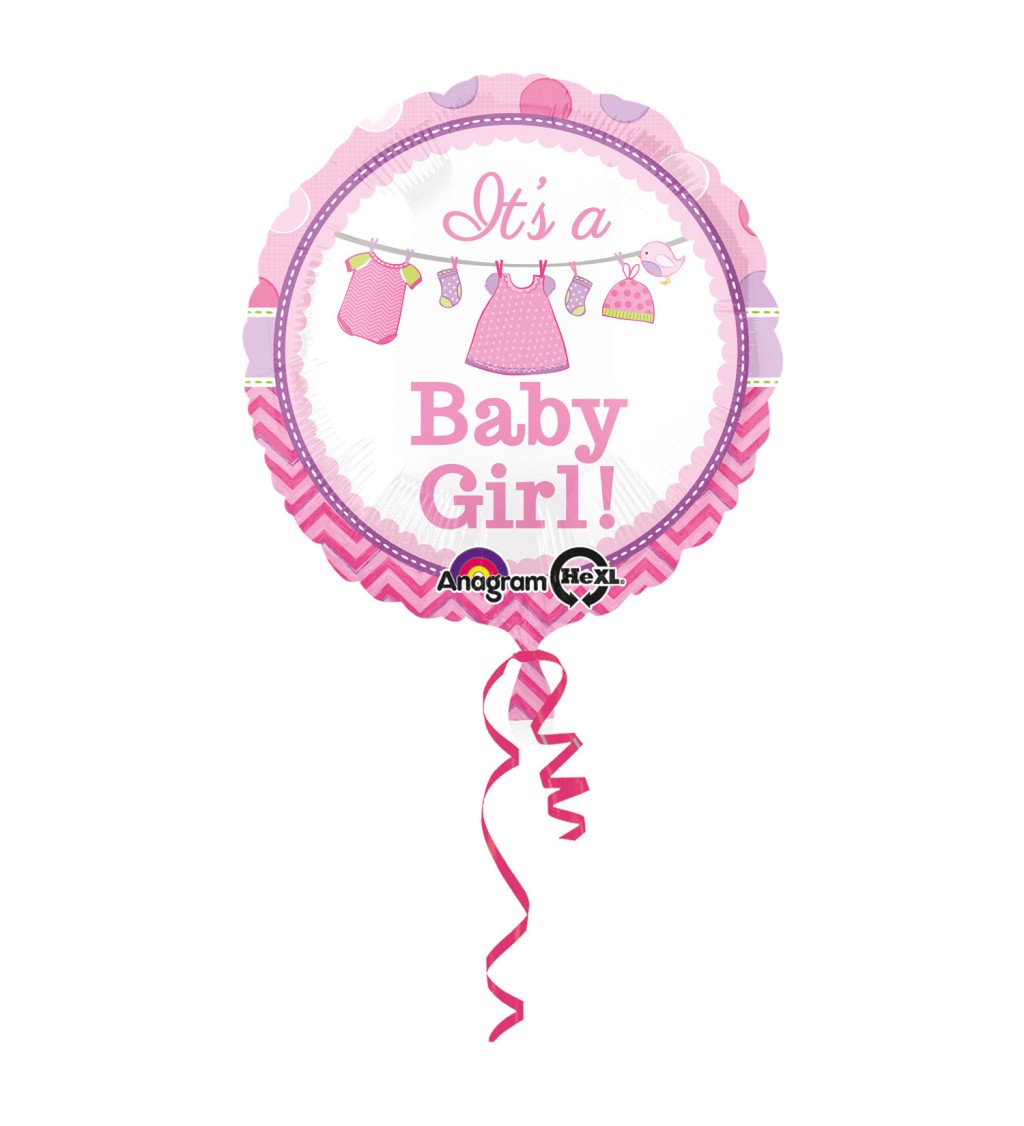 Balónek Baby Girl - růžový
