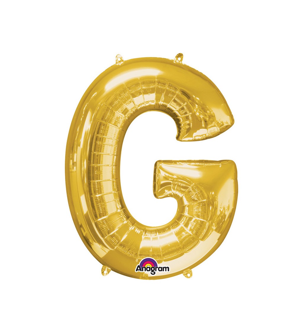Zlatý fóliový balónek písmeno G