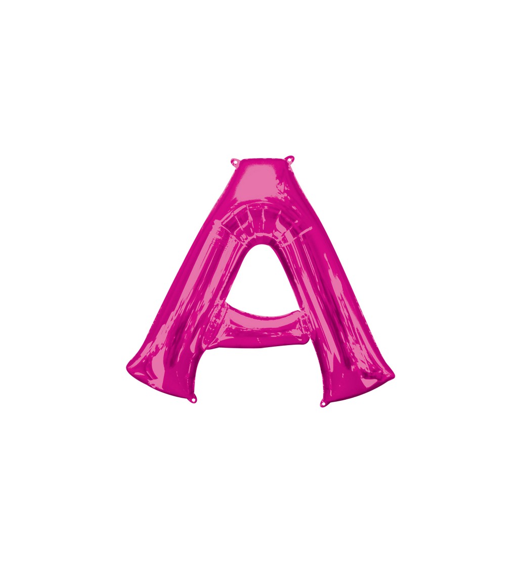 Růžový fóliový balónek písmeno A