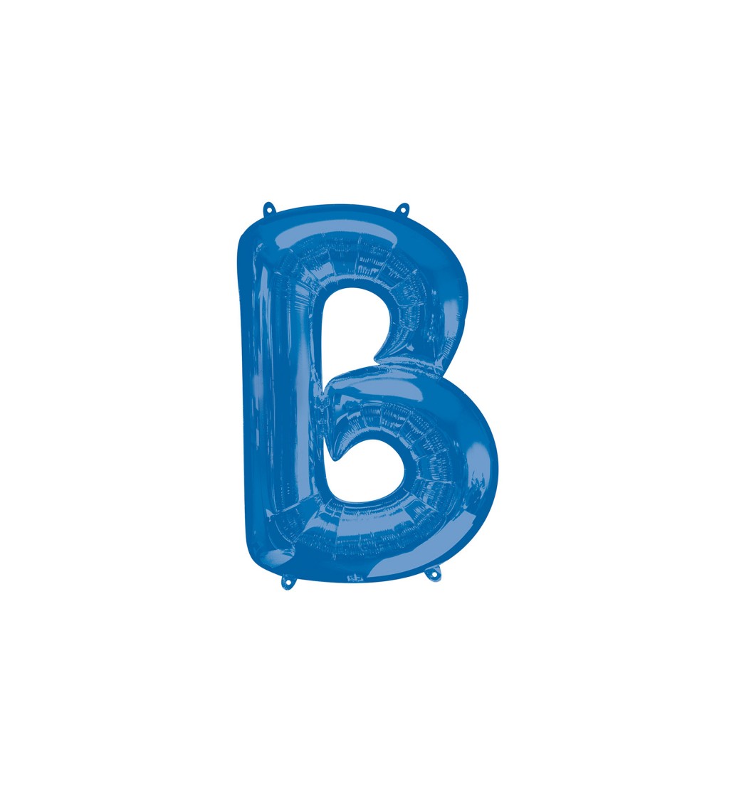 Modrý fóliový balónek písmeno B