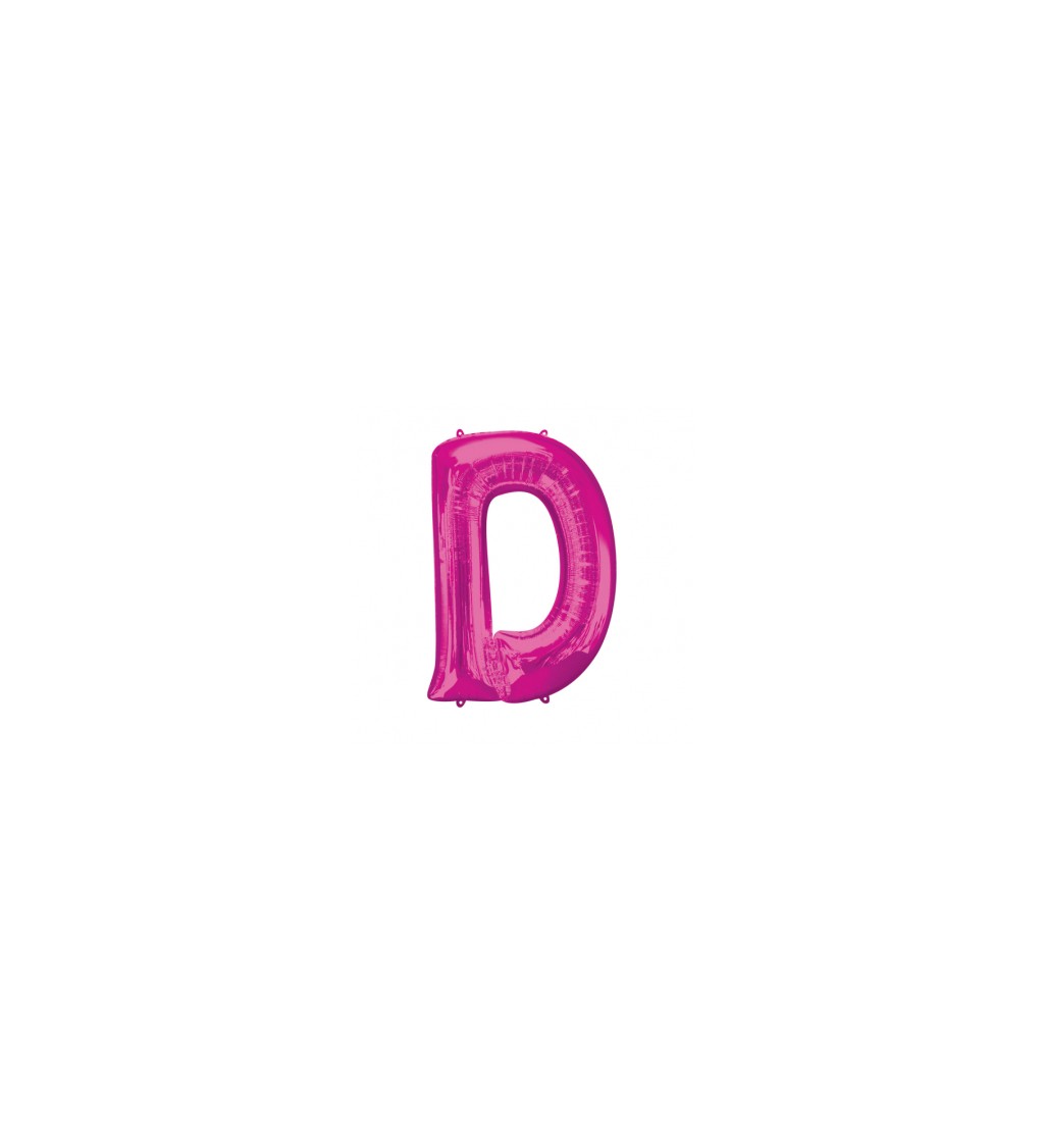 Růžový fóliový balónek písmeno D