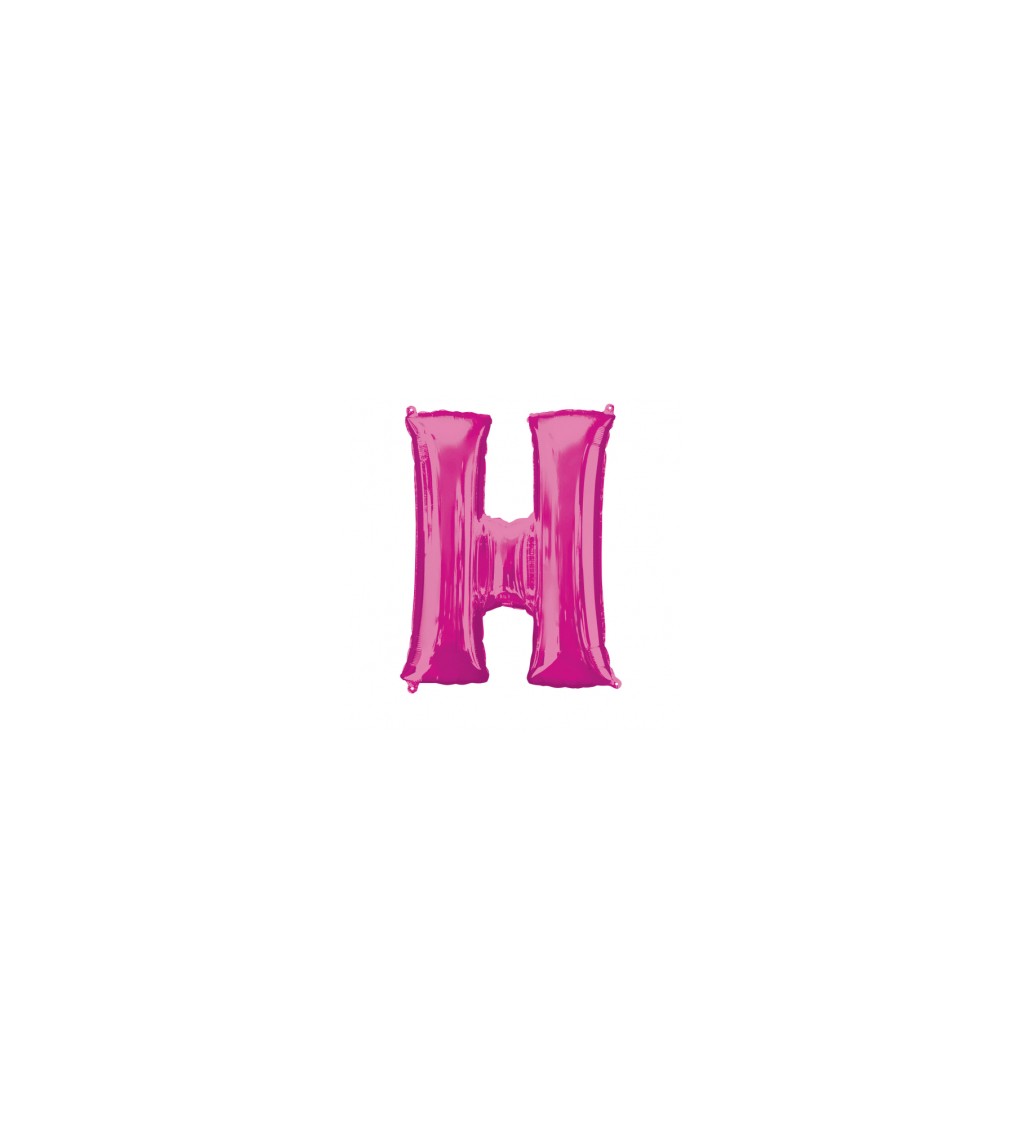 Růžový fóliový balónek písmeno H