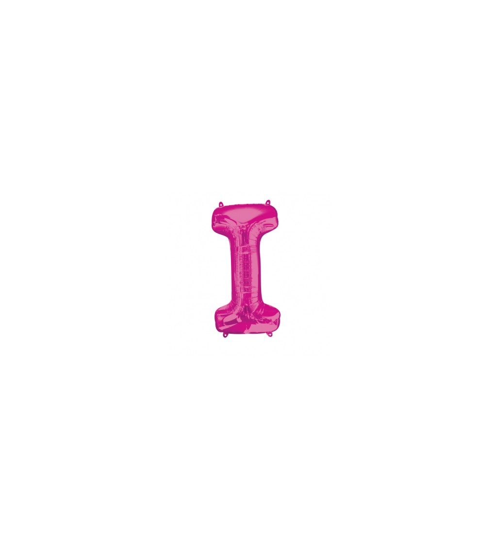 Růžový fóliový balónek písmeno I
