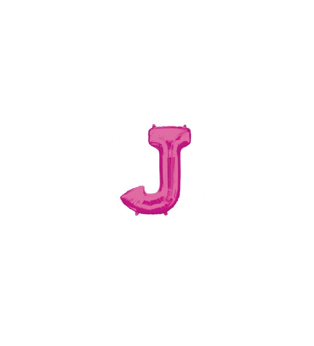 Růžový fóliový balónek písmeno J