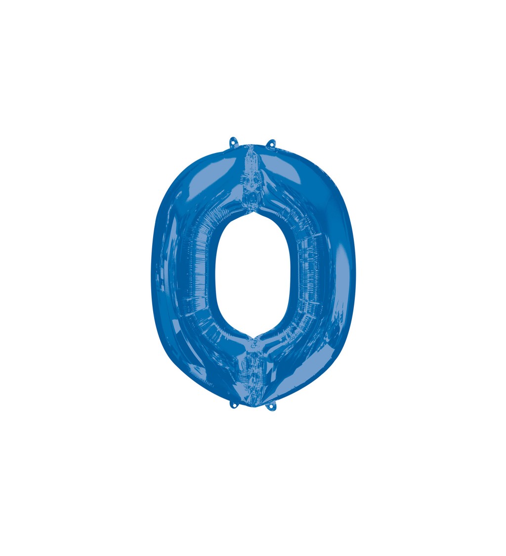 Modrý fóliový balónek písmeno O