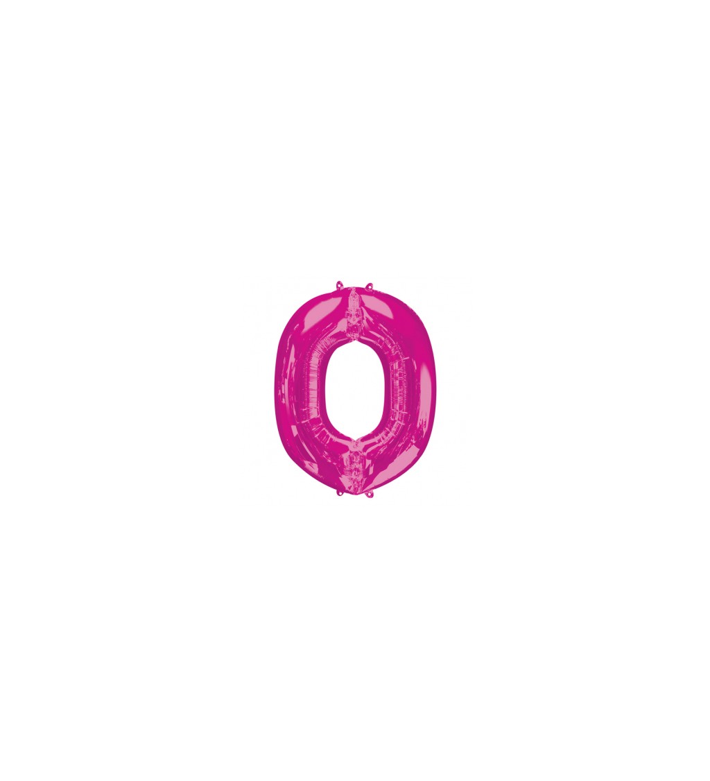 Růžový fóliový balónek písmeno O
