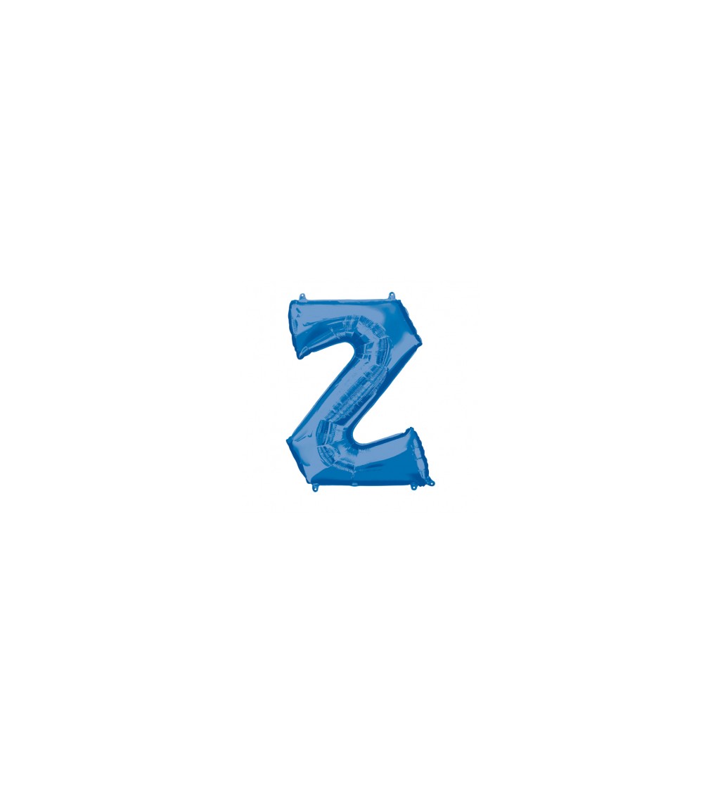 Modrý fóliový balónek písmeno Z