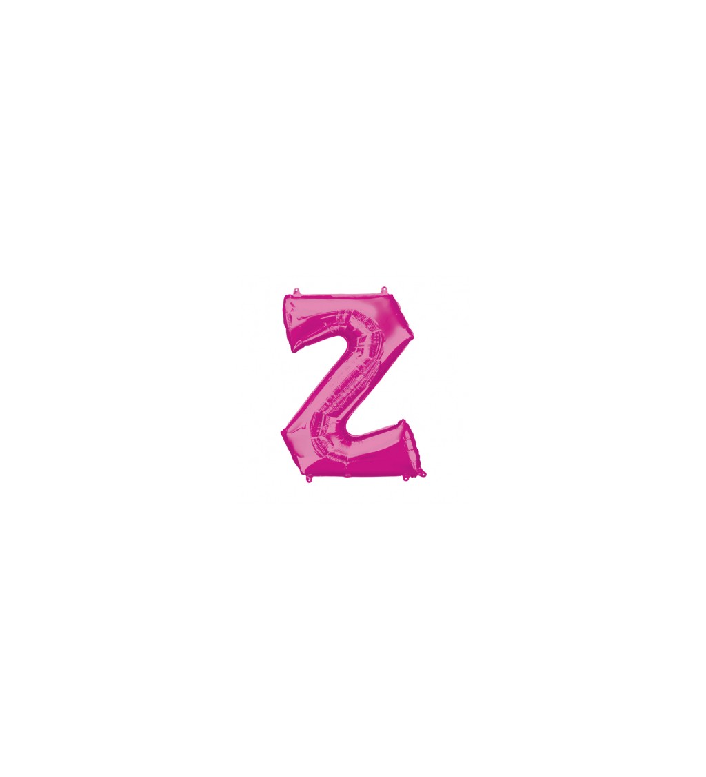 Růžový fóliový balónek písmeno Z