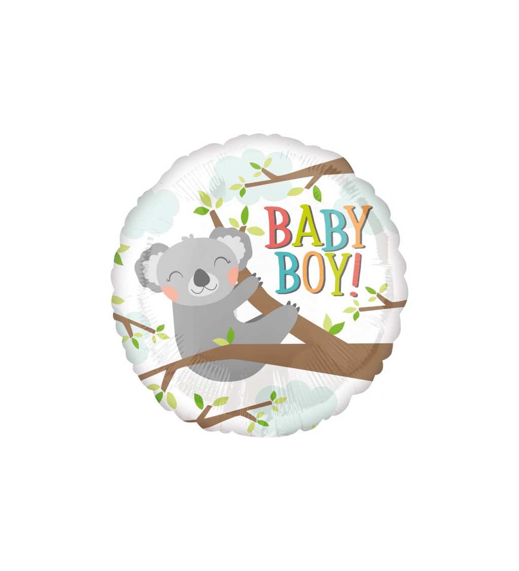 Fóliový balónek Koala -  baby boy