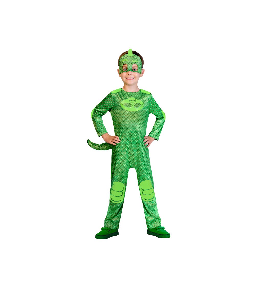 Dětský kostým Gekon zelený