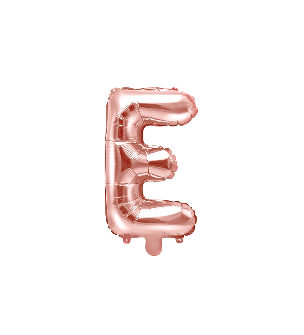 Fóliový balónek písmeno E růžové zlato