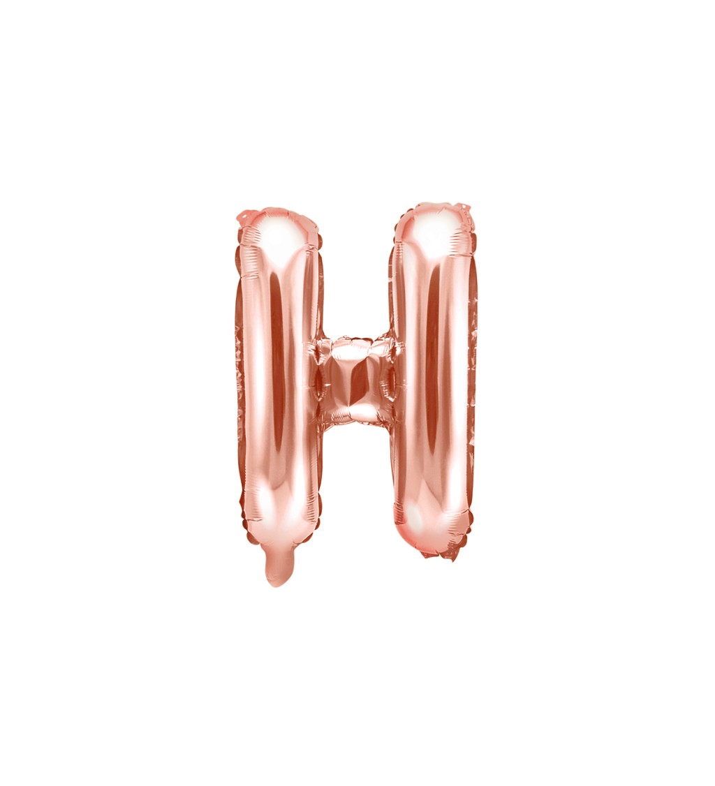 Fóliový balónek písmeno H růžové zlato
