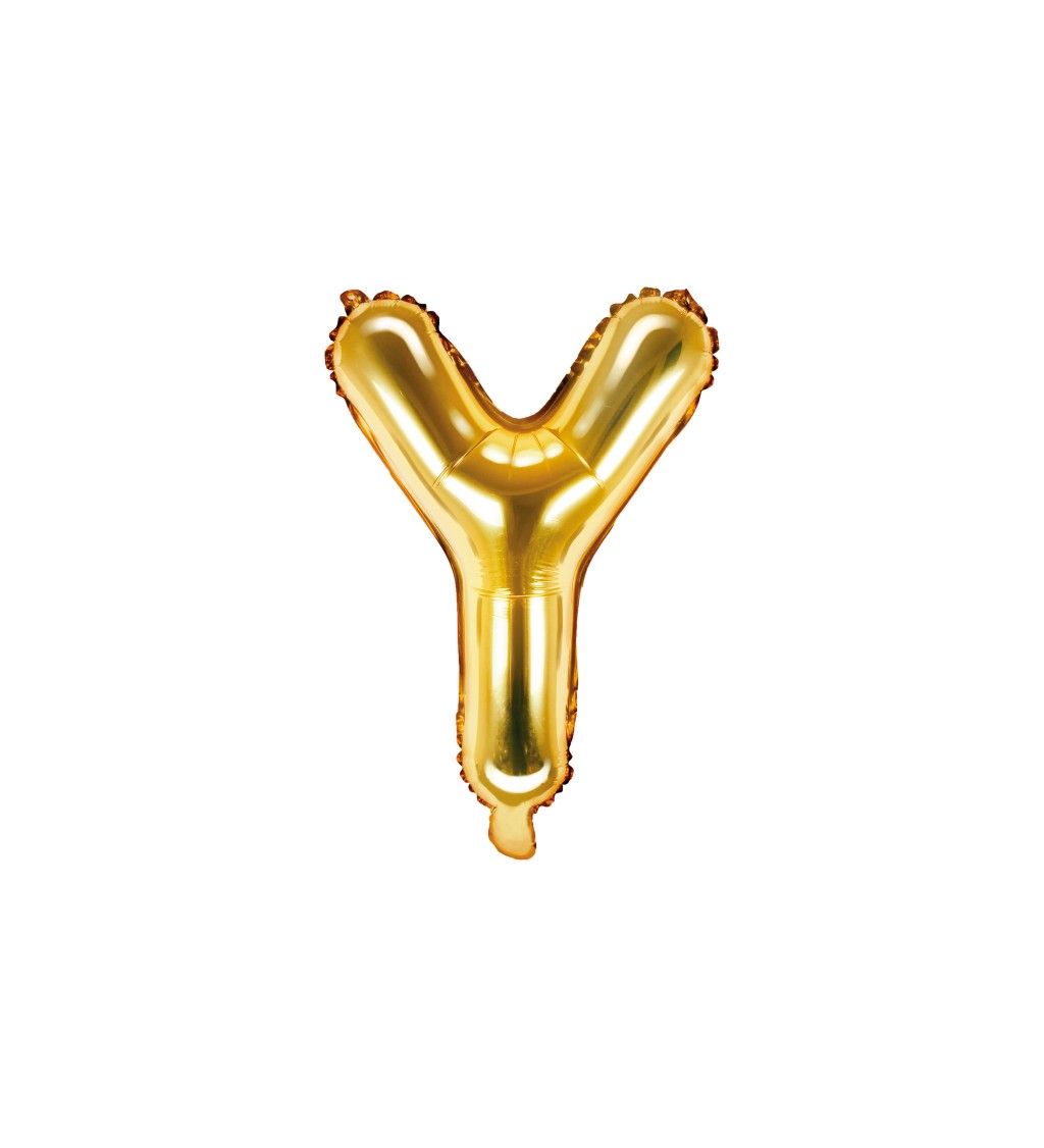 Fóliový balónek písmeno Y růžové zlato