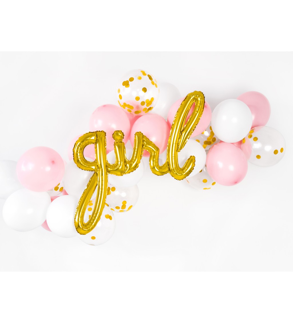 Fóliový balónek Girl zlatý