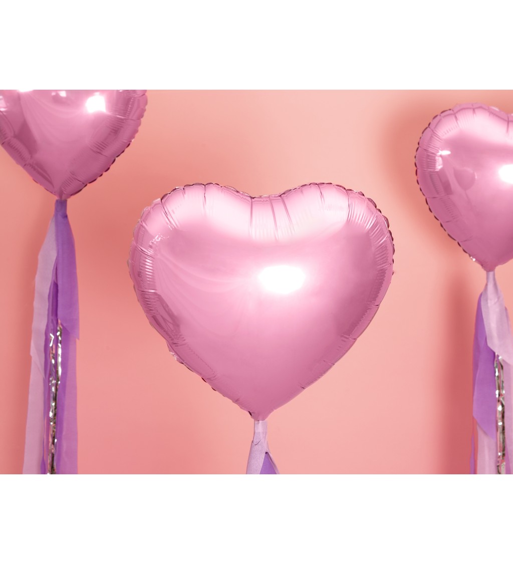 Balonek růžové srdce