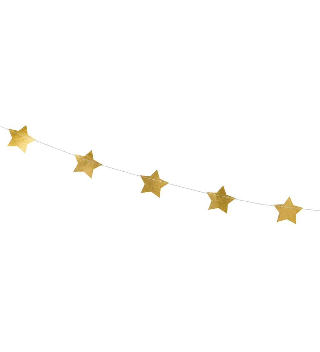 Zlaté hvězdy - girlanda