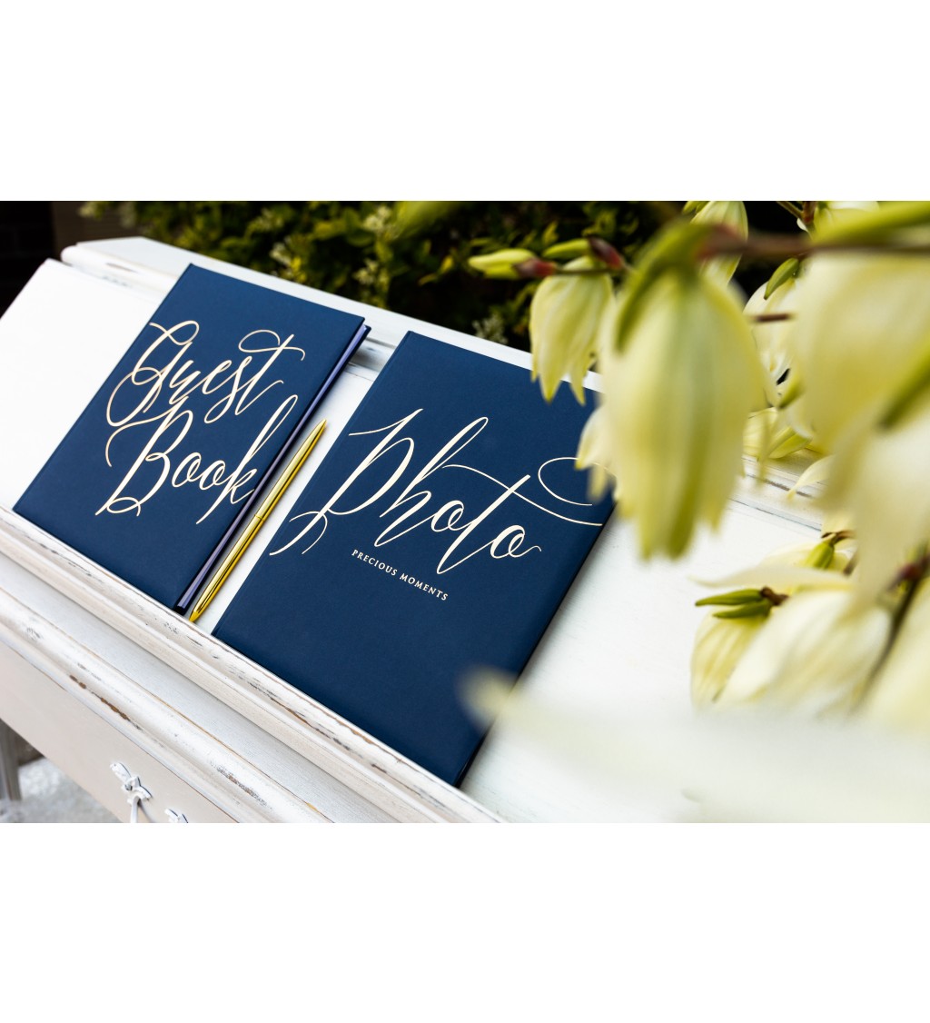 Svatební kniha Guest Book - modrá