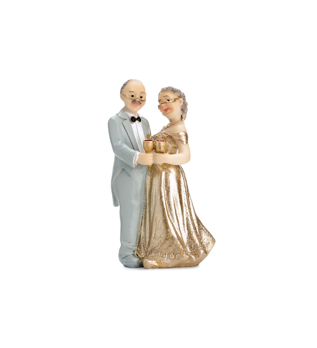 Figurky na svatební dort Zlatá svatba