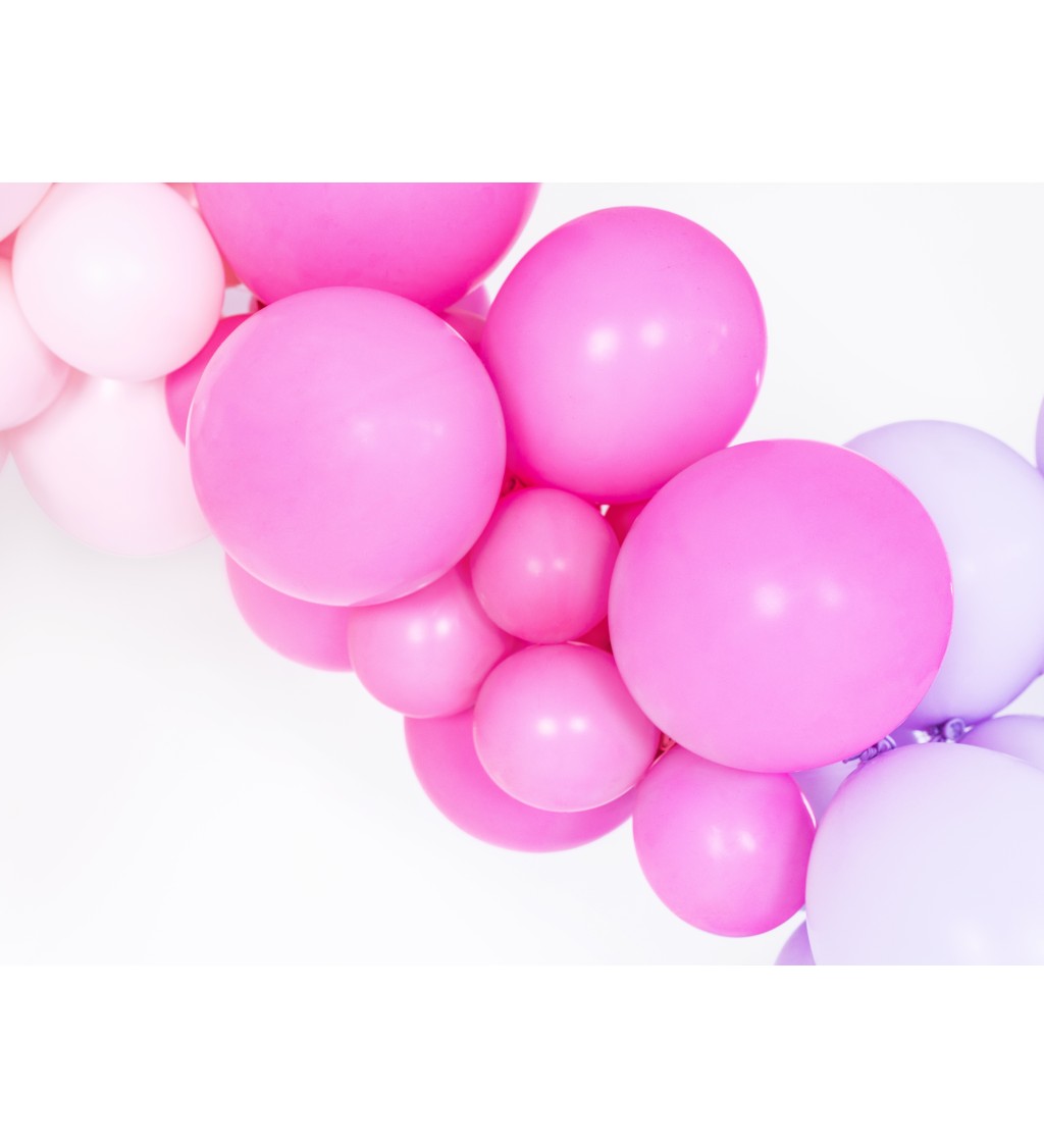 Fuchsiové pastelové balónky sada