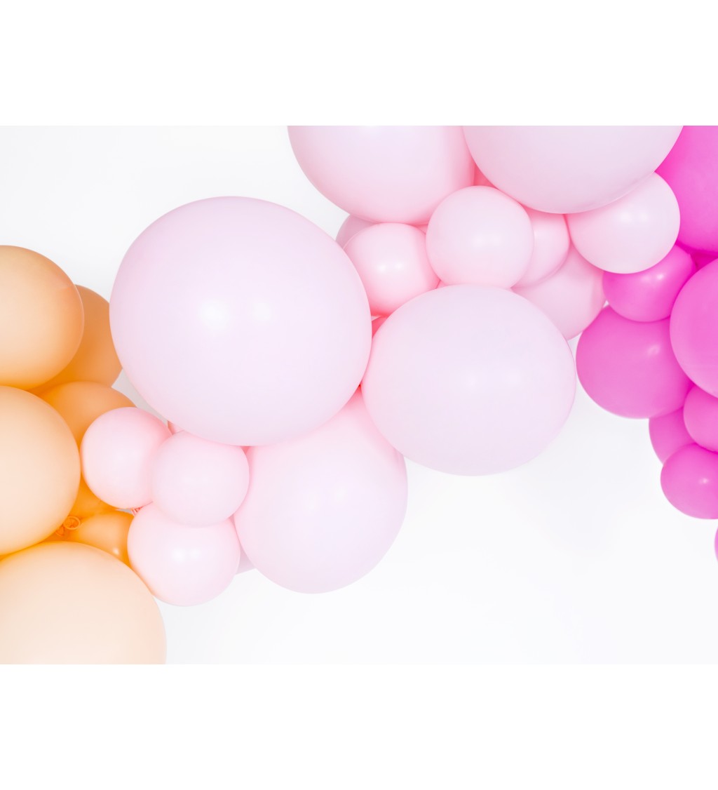 Světle růžové pastelové balónky sada