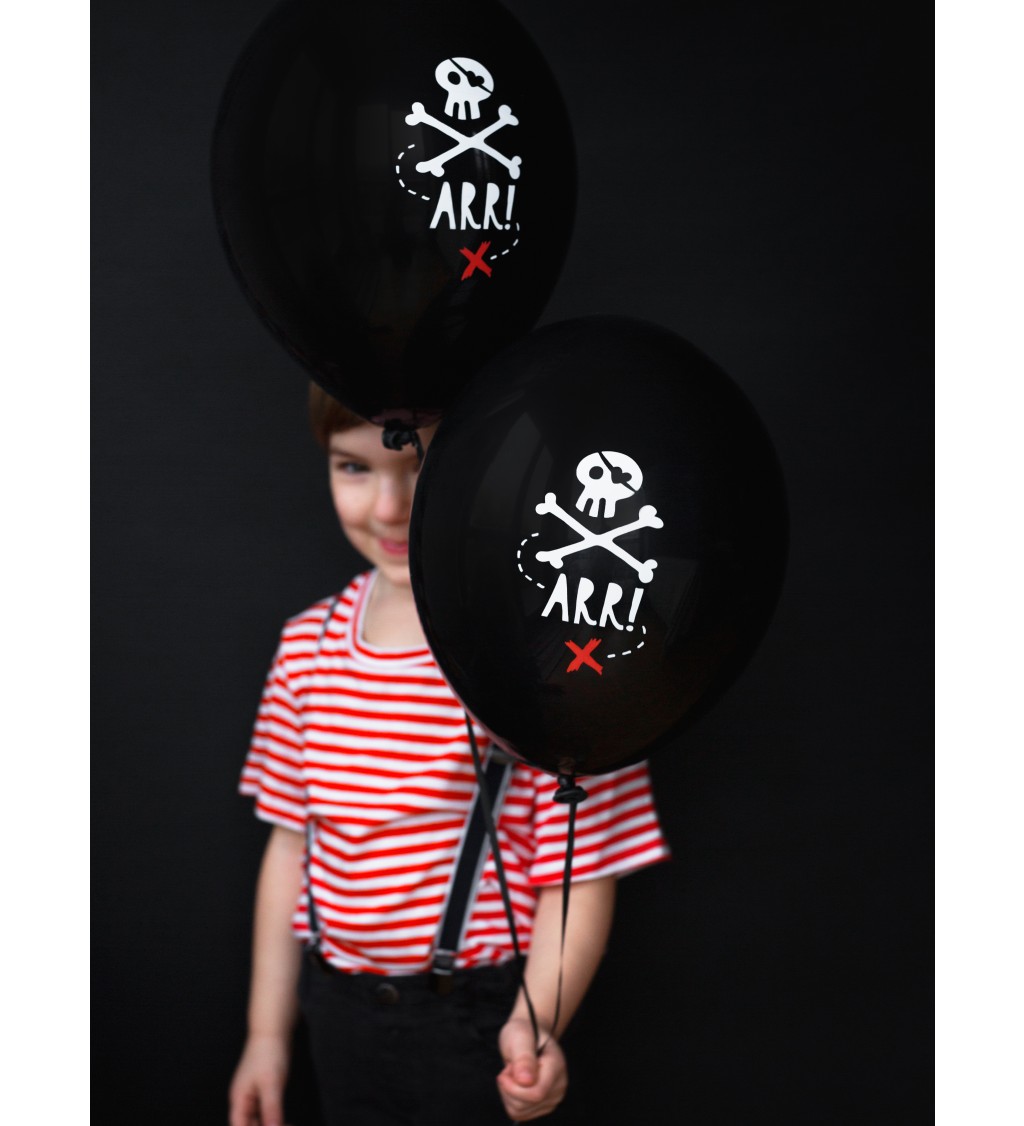 Černý balónek Pirates Party sada