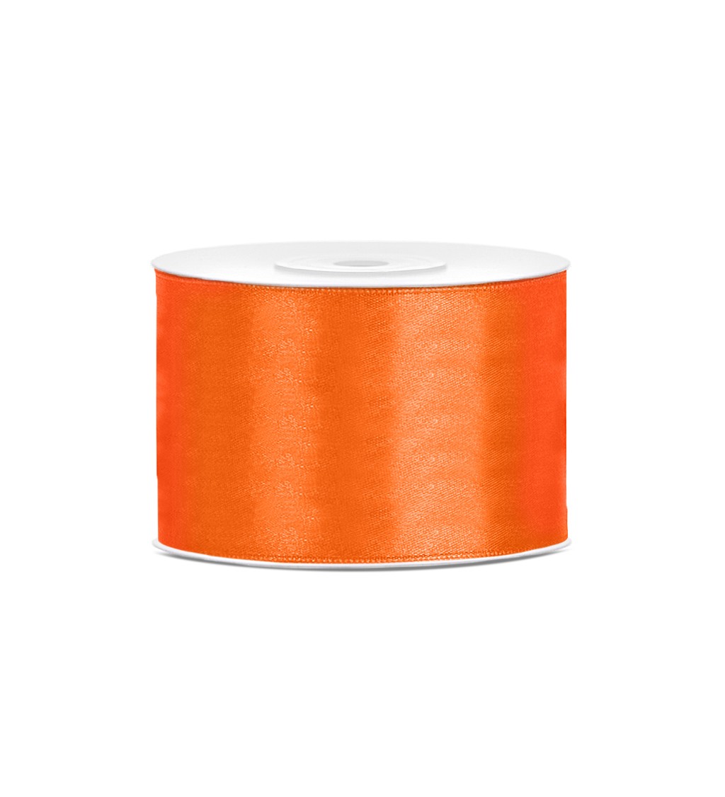 Saténová stuha 50 mm oranžová